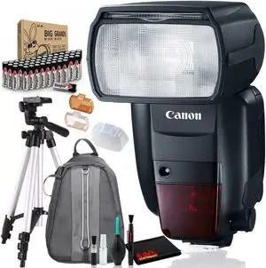 Canon Speedlite 600EX II-RT (Intl Model) Bundle with Batteries, Tripod, and Bag