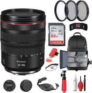 Canon EF 24mm f/1.4L II USM Lens (2750B002) + Filter + BackPack + 64GB + More