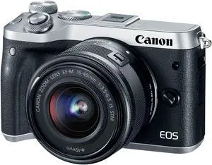 Canon EOS M6 (Silver) EF-M 15-45mm f/3.5-6.3 IS STM Lens Kit