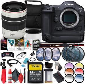 Canon EOS R3 Mirrorless Camera (4895C002) + Canon RF 70-200mm Bundle Filter Set Bundle