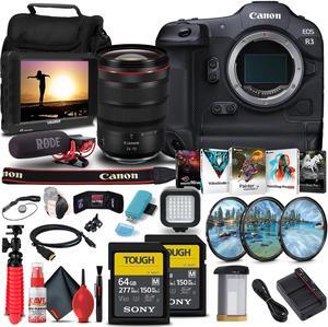 Canon EOS R3 Mirrorless Camera (4895C002) + Canon RF 24-70mm Lens + More Bundle