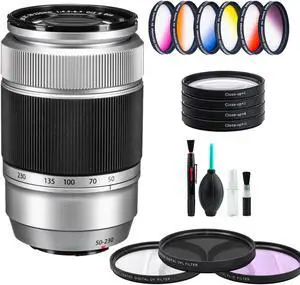 Fujifilm XC 50-230mm f/4.5-6.7 OIS II Lens (Silver) + Standard Accessory Kit
