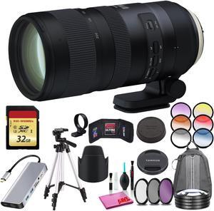 Tamron SP 70-200mm f/2.8 Di VC USD G2 Lens for Nikon F Includes Cleaning Kit, Memory Kit, Tripod, and Filter Bundle