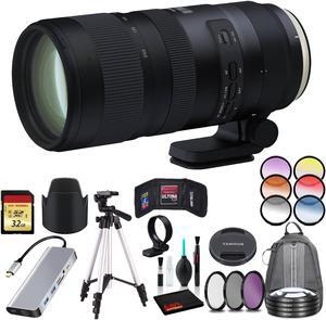 Tamron SP 70-200mm f/2.8 Di VC USD G2 Lens for Canon EF Includes Cleaning Kit, Memory Kit, Tripod, and Filter Bundle