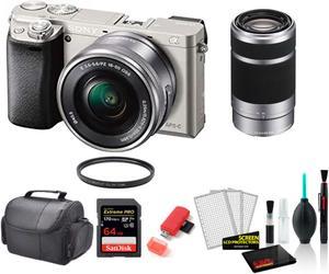 Sony Alpha a6000 Mirrorless Digital Camera with 1650mm  55210mm Lenses with 64GB Memory Card International Model
