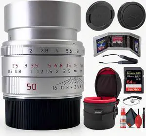 Leica APO-Summicron-M 50mm f/2 ASPH Lens (Silver Anodized) + 6Ave Accessory Kit