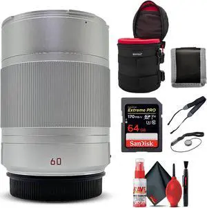 Leica APO-Macro-Elmarit-TL 60 mm f/2.8 ASPH Lens - Silver + 6Ave Accessory Kit