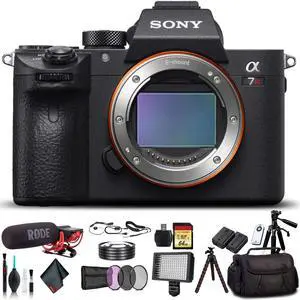Sony Alpha a7R III Mirrorless Camera ILCE7RM3/B with Soft Bag, Tripod, Additional Battery, Rode Mic, LED Light, 64GB Mem
