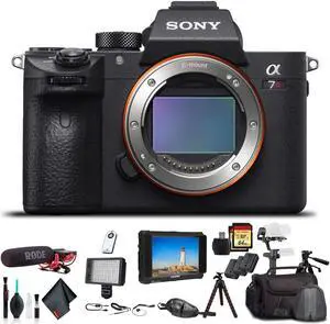 Sony Alpha a7R III Mirrorless Camera ILCE7RM3/B with Soft Bag, Zhiyun-Tech WEEBILL Stabilizer, 2X Extra Batteries, Rode