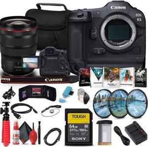 Canon EOS R3 Mirrorless Camera (4895C002) + Canon RF 24-70mm Lens + More Bundle