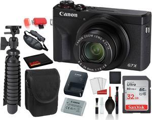 Canon PowerShot G7 X Mark III Digital Camera with SanDisk 32gb SD card  Camera Case  12 Tripod  MORE