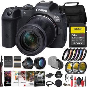 Canon EOS R7 Mirrorless Camera W/ 18-150mm Lens + Sony 64GB TOUGH SD Card