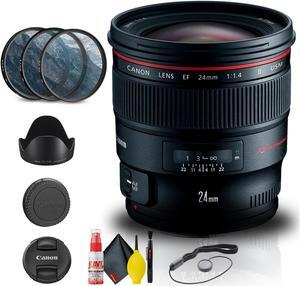 Canon EF 24mm f/1.4L II USM Lens (2750B002) + Filter Kit + Cap Keeper + More