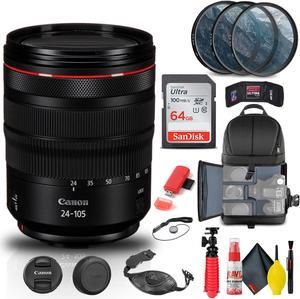 Canon EF 24mm f/1.4L II USM Lens (2750B002) + Filter + BackPack + 64GB + More