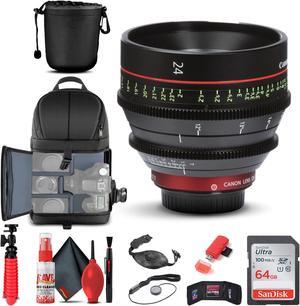 Canon CN-E 24mm T1.5 L F Cinema Prime Lens (EF Mount) 6569B001 + BackPack + More
