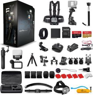 GoPro HERO10 - Waterproof Action Camera + 64GB Card and 50 Piece Accessory Bundle