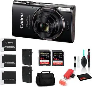 Canon PowerShot ELPH 360 HS Digital Camera with 2x 64GB Cards
