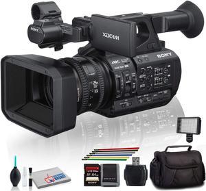 Sony PXWZ190V 4K XDCAM Camcorder With Padded Case LED Light 64GB Memory Card and More Base Bundle