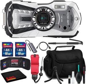 RICOH WG-40W Waterproof Digital Camera with Memory Kit, Float, Tripod, and More
