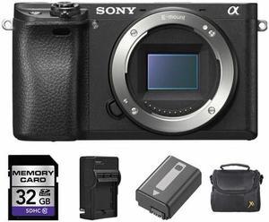 Sony Alpha a6300 Mirrorless Digital Camera Body Only  2 Batteries32GB Pro Bundle