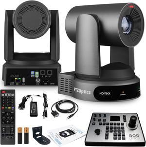 PTZOptics Move 4K PTZ Camera with 30x Zoom (Gray) (PT30X-4K-GY-G3) + PT-JOY-G4 Controller + Wall Mount