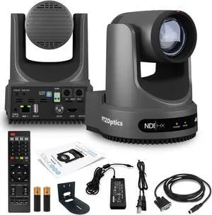 PTZOptics Move 4K PTZ Camera with 12x Zoom (Gray) (PT12X-4K-GY-G3) + Wall Mount