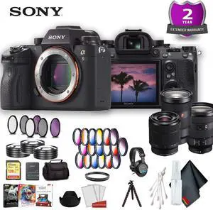 Sony Alpha a9 Mirrorless Digital Camera (Body Only) (Intl Model) Ultimate Accessory Bundle w/ 3 Lens