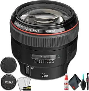 Canon EF 85MM F/1.2 L USM II Camera Lens (International Model) + Cleaning Kit