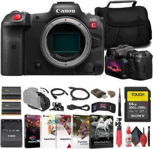 Canon EOS R5 C Mirrorless Cinema Camera + 64GB TOUGH Card + Bag + Charger + More