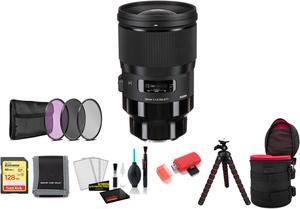 Sigma 28mm f/1.4 DG HSM Art Lens (Sony E) with 128GB Memory Card and Filter Kit