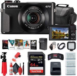 Canon PowerShot G7 X Mark II Digital Camera 1066C001  64GB Card  Extra Battery Bundle