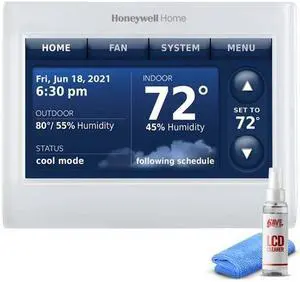 Honeywell THX9421R5021WW Touch Screen Thermostat with Red LINK Technology -White