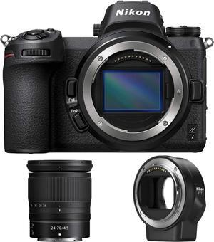 Nikon Z7 45.7MP FX Mirrorless Camera with 24-70mm Lens and FTZ Adapter (Renewed)