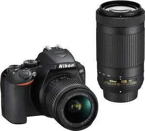 Nikon D3500 24.2MP DX-Format DSLR Digital Camera Dual Lens Kit - (Japan Import)