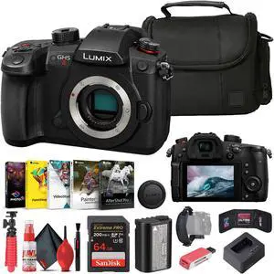 Panasonic Lumix GH5 II Mirrorless Camera + Corel Photo Software + Bag + 64GB Card + More