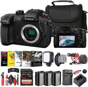 Panasonic Lumix GH5 II Mirrorless Camera + Corel Photo Software + Bag + More
