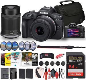  Canon EOS R100 RF-S18-45mm F4.5-6.3 is STM Lens Kit,  Mirrorless Camera, RF Mount, 24.1 MP, Continuous Shooting, Eye Detection  AF, Full HD Video, 4K, Lightweight, Wi-Fi, Bluetooth, Content Creation 