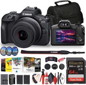 Canon EOS R100 Mirrorless Camera with 18-45mm Lens + Filter Kit + Corel Software + More
