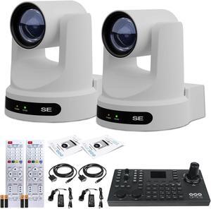 2 x PTZOptics Move SE PTZ Camera with 12x Optical Zoom + PTZOptics SuperJoy PTZ Camera Controller