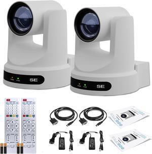 2 x PTZOptics Move SE PTZ Camera with 30x Optical Zoom (White) (PT30X-SE-WH-G3)