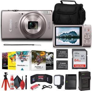Canon PowerShot IXUS 285 HS Digital Camera (Silver) + NB11L Battery + More