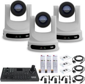 3 x PTZOptics Move SE PTZ Camera with 20x Optical Zoom + PTZOptics SuperJoy PTZ Camera Controller
