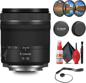 Canon RF 15-30mm f/4.5-6.3 IS STM Lens with Filter kit + Cleaning Kit + More