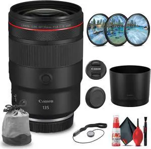 Canon RF 135mm f/1.8 L IS USM with Filter Kit + Cleaning Kit + Lens Cap Keeper