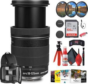 Canon EF-S 18-135mm f/3.5-5.6 IS Lens with 64GB Extreme Pro Card + More