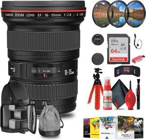 Canon EF 16-35mm f/2.8L II USM Lens with Filter kit + Cleaning Kit + Cap Keeper