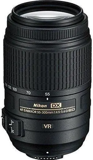 Nikon 2197-IV AF-S DX NIKKOR 55-300mm f/4.5-5.6G ED Vibration Reduction Zoom Lens with Auto Focus for DSLR Cameras Inter