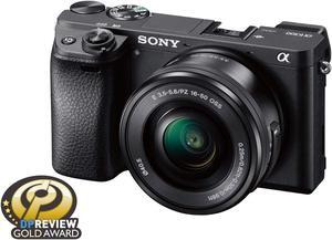 Sony Alpha a6300 Mirrorless Digital Camera with E PZ 16-50mm F3.5-5.6 OSS Power Zoom Lens (Black)