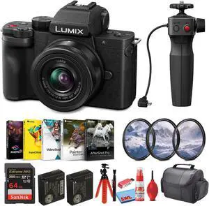 Panasonic Lumix G100 4K Mirrorless Camera with 12-32mm Lens and Tripod Grip Kit