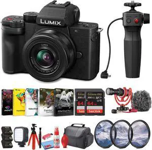 Panasonic Lumix G100 4K Mirrorless Camera with 12-32mm Lens and Tripod Grip Kit